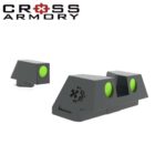 CROSS ARMORY GLOCK BLACK STANDARD SIGHST GLOW IN DARK PISTOL ISO