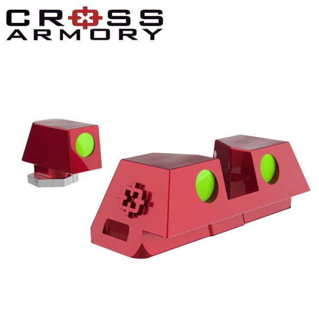 cross armory standard RED sights glock GLOC IN DARK