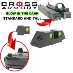 Cross Glow in the dark Pistol Sights for Glock