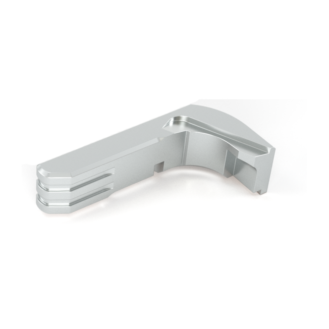 Extended magazine catch for Glock Gen 3 & P80 by Cross Armory - silver