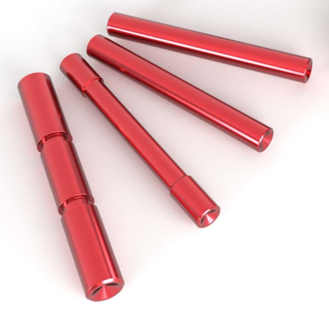 4 Pin Set for P80 by Cross Armory - red