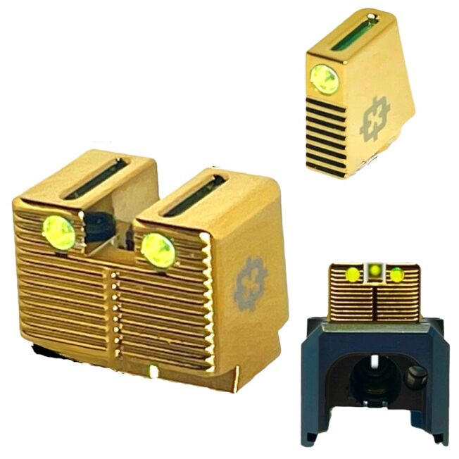 TALL GOLD FIBER SIGHT CROSS ARMORY HERO