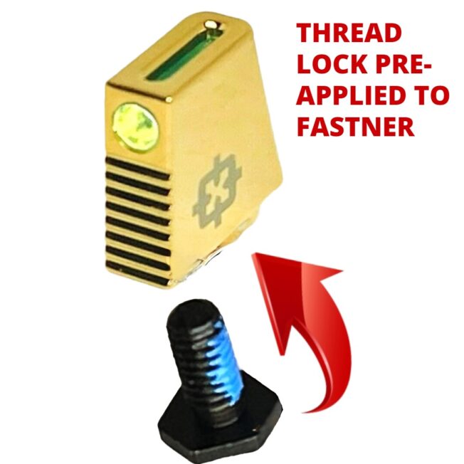 THREAD LOCK ON FASTNER GOLD FIBER SIGHT CROSS ARMORY