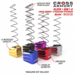 mag extension glock g19 23 32 plus 5 by cross armory hero spring included
