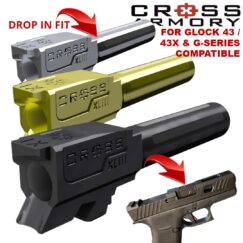 LEGION Barrel for Glock G43, G43X & G-Series Compatible Frames by Cross Armory