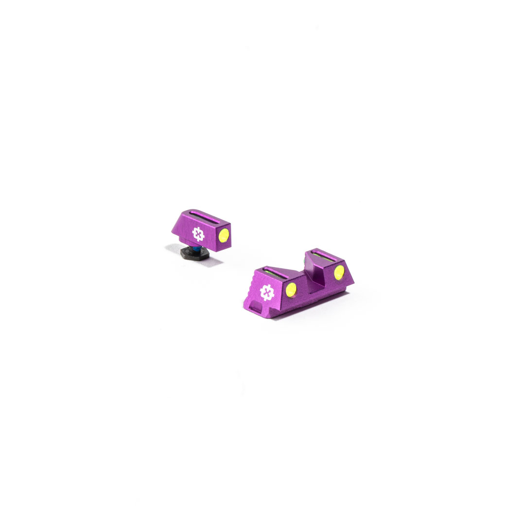 Cross Armory Standard Fiber Sights for Glock - Purple3