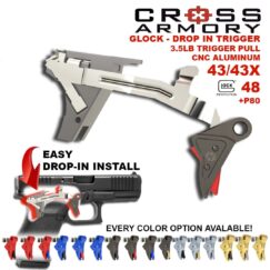 Enhanced Flat Faced Drop-In Trigger for Glock G43/43X/48 by Cross Armory