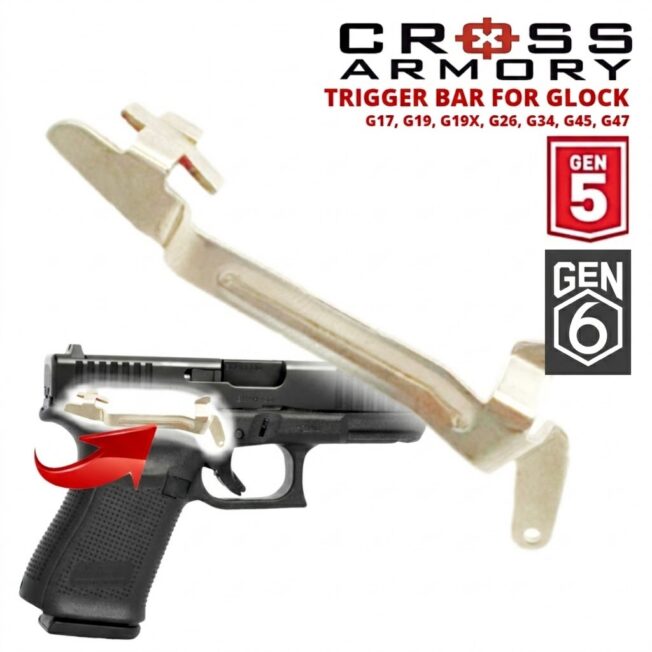 GLOCK GEN 5 GEN 6 TRIGGER BAR – polished – CROSS ARMORY