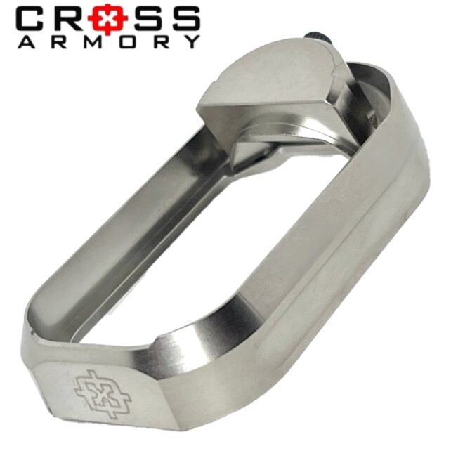 FLARED MAGWELL for Glock (Gen 1-3) - SILVER Satin by Cross Armory - color does not match Cross Armory "Chrome" silver3