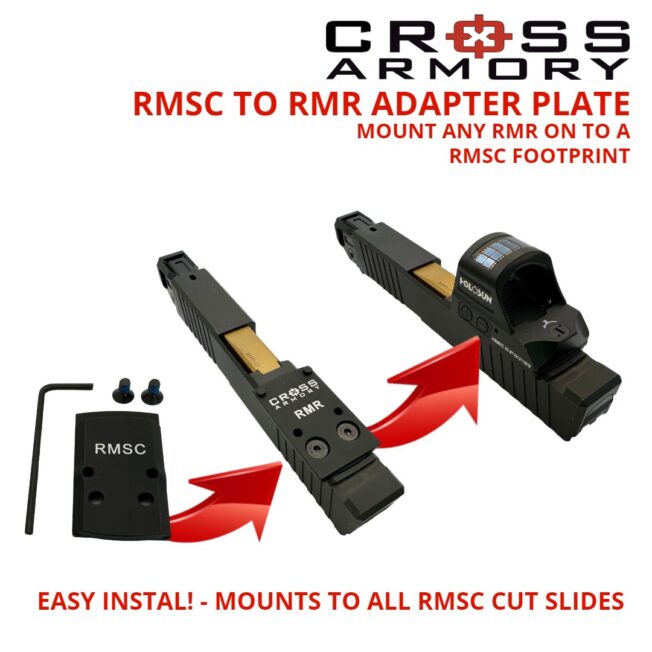 RMSC TO RMR ADAPTER PLATE – MOUNTING – CROSS ARMORY (1)