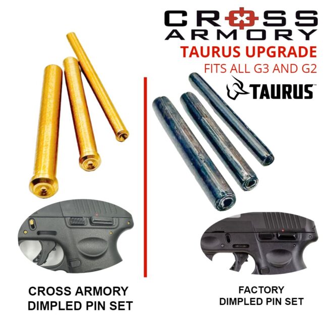 TAURUS G3-G2 EXTENDED PIN SET COMPRISON- CROSS ARMORY