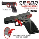 TAURUS G3-G2 EXTENDED PIN SET FULL INSTALL COMPARE- CROSS ARMORY