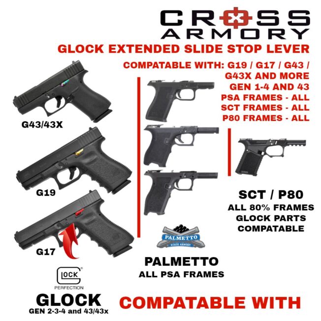 extended slide stop lever COMPATABLE WITH IMAGE – CROSS ARMORY