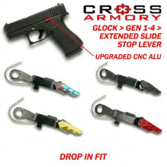 NEW Extended Slide Stop Lever Release for Glock Gen 1-4 / 43 & P80 by Cross Armory