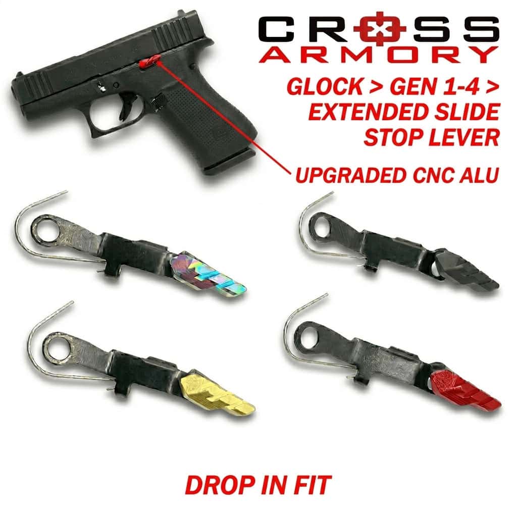 Glock Parts | Extended Slide Stop Lever | Glock Upgrade