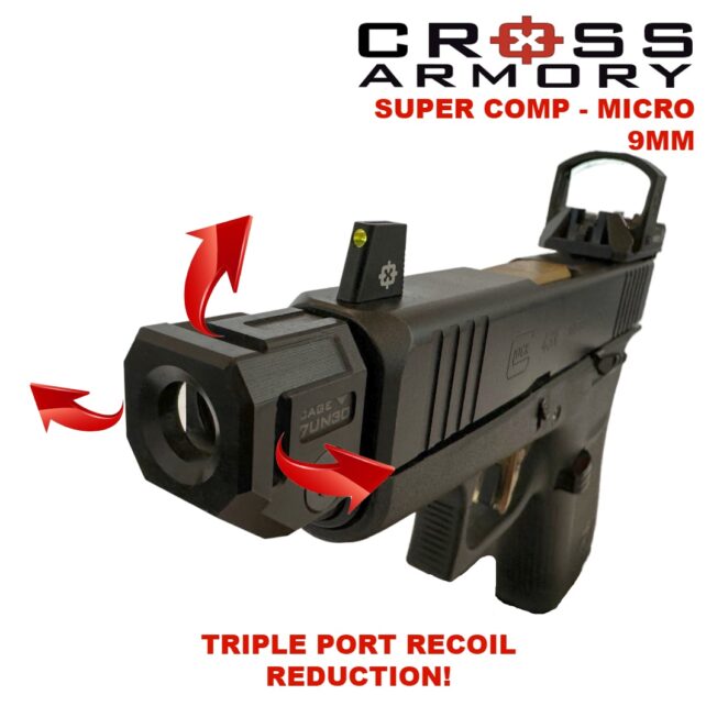 SUPER COMP 9MM TRIPPLE PORT RECOIL REDUCTION CROSS ARMORY