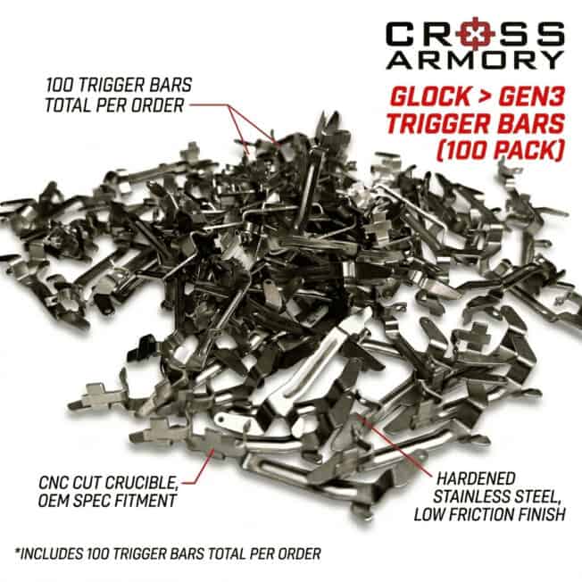 glock gen3 trigger bars 100 pack – cross armory