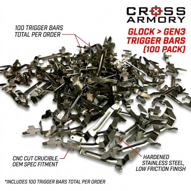 glock gen3 trigger bars 100 pack – cross armory
