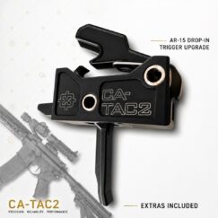 AR-15 Tac 2 Flat Faced Drop-In Trigger Kit with Safety Selector & Anti-Rotation Pins by Cross Armory