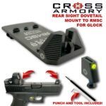 REAR SIGHT DOVETAIL MOUNT TO RMSC FOR GLOCK – HERO – CROSS ARMORY