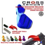 sig extended mag catch 320 - HERO - CROSS ARMORY BLUE