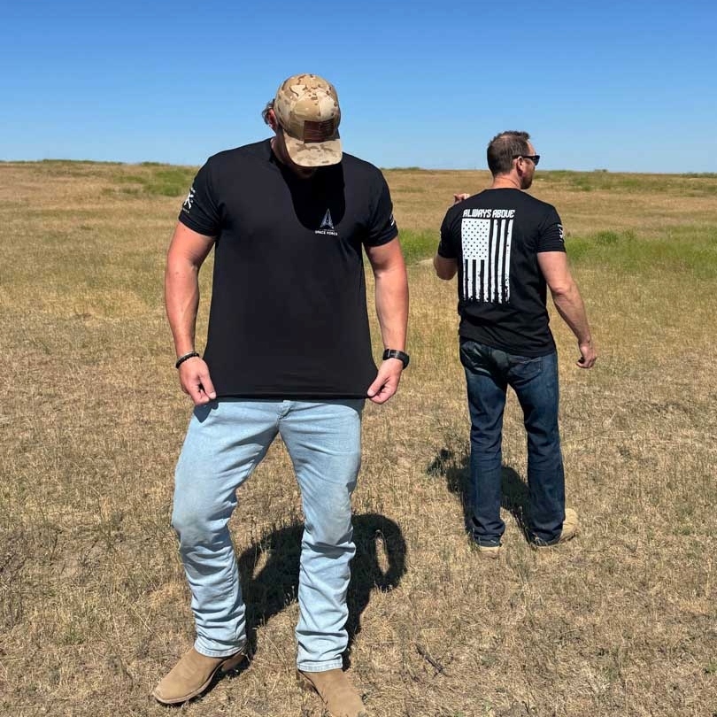 Always Above Space Force T-shirt-1 - Cross Armory Gear