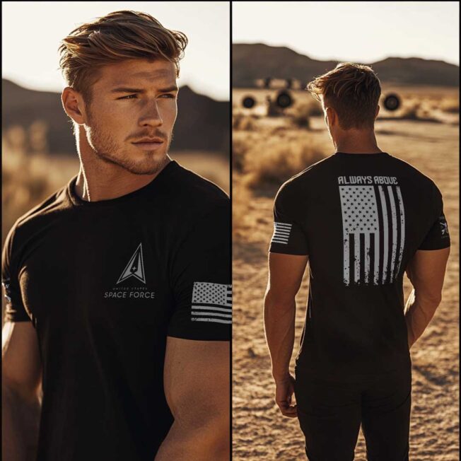 Always Above Space Force T-shirt-4 - Cross Armory Gear