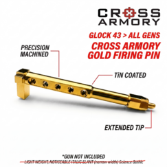 Cross Armory Premium Gold Skeletonized Performance Firing Pin – Glock G43, G43X & G48