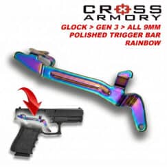 Polished Gen3 Trigger Bar for Glock - RAINBOW - by Cross Armory