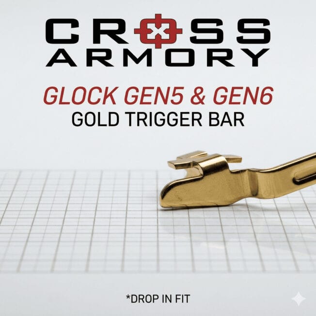 GLOCK GEN 5 GEN 6 TRIGGER BAR – GOLD – CROSS ARMORY