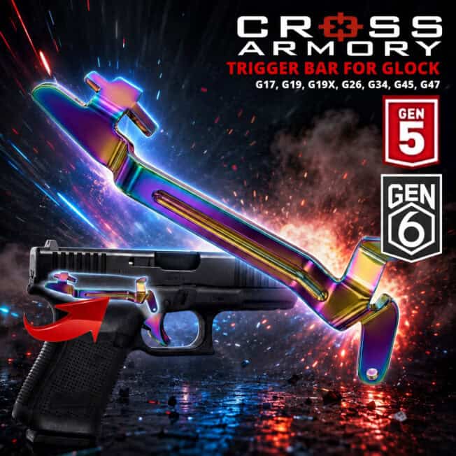 gen 6 gen 5 trigger bar rainbow cross armory upgraded