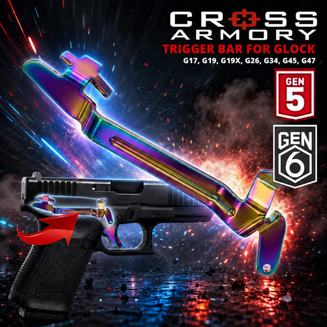 gen 6 gen 5 trigger bar rainbow cross armory upgraded