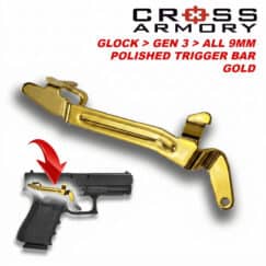 Polished Gen3 Trigger Bar for Glock - GOLD - by Cross Armory