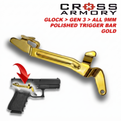 Polished Gen3 Trigger Bar for Glock - GOLD - by Cross Armory
